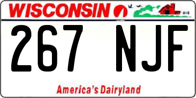 WI license plate 267NJF