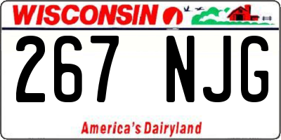 WI license plate 267NJG