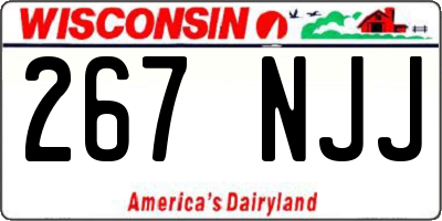 WI license plate 267NJJ