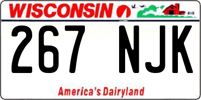 WI license plate 267NJK