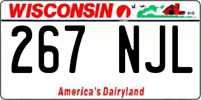 WI license plate 267NJL