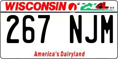 WI license plate 267NJM