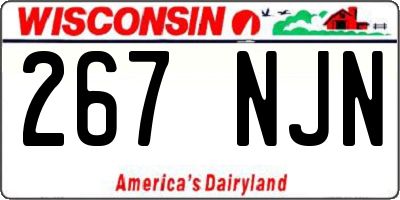 WI license plate 267NJN