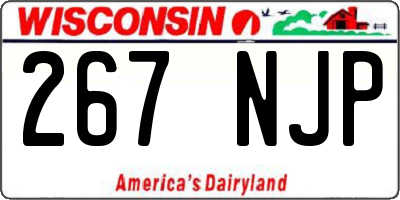 WI license plate 267NJP