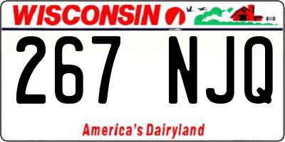 WI license plate 267NJQ