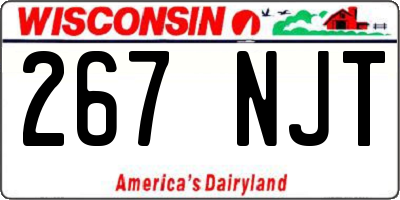 WI license plate 267NJT