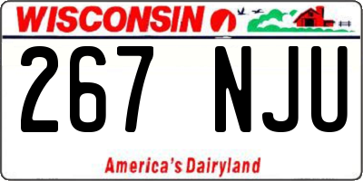 WI license plate 267NJU