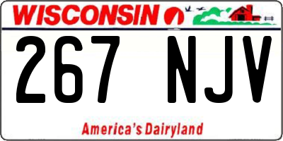 WI license plate 267NJV