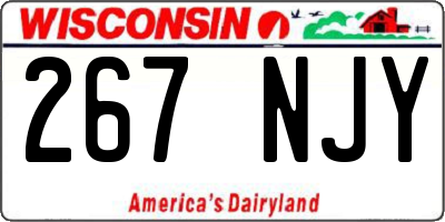 WI license plate 267NJY