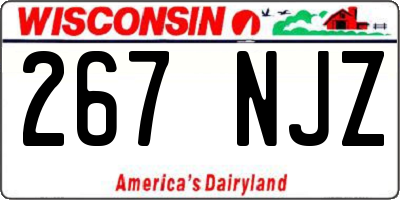 WI license plate 267NJZ
