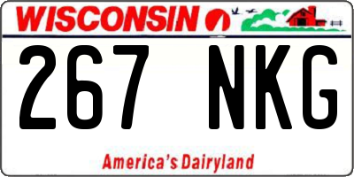 WI license plate 267NKG