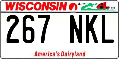 WI license plate 267NKL