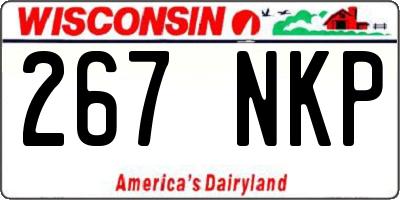 WI license plate 267NKP