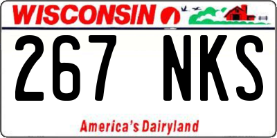 WI license plate 267NKS