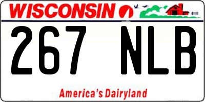 WI license plate 267NLB