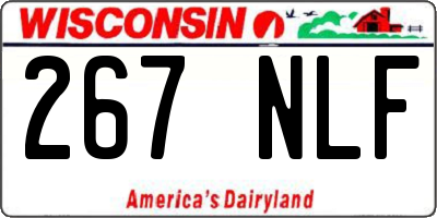 WI license plate 267NLF