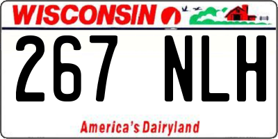 WI license plate 267NLH