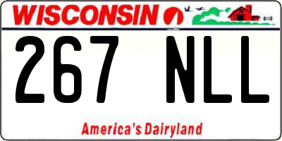 WI license plate 267NLL