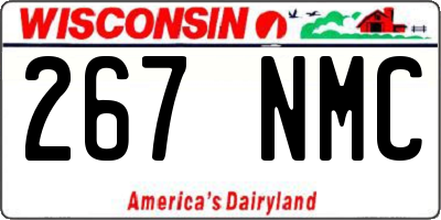 WI license plate 267NMC