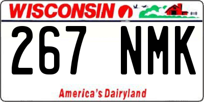 WI license plate 267NMK