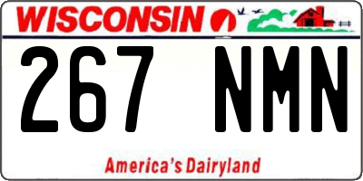 WI license plate 267NMN