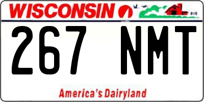 WI license plate 267NMT