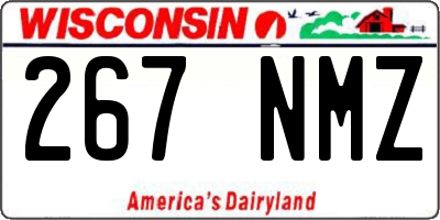 WI license plate 267NMZ