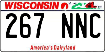 WI license plate 267NNC