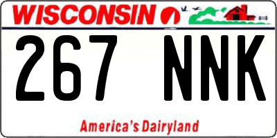 WI license plate 267NNK