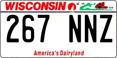 WI license plate 267NNZ