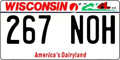 WI license plate 267NOH