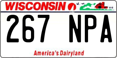 WI license plate 267NPA