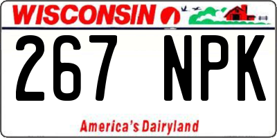 WI license plate 267NPK
