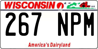 WI license plate 267NPM