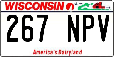 WI license plate 267NPV