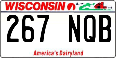 WI license plate 267NQB