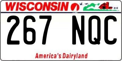WI license plate 267NQC