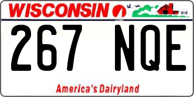 WI license plate 267NQE