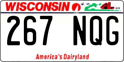 WI license plate 267NQG