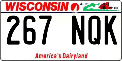 WI license plate 267NQK