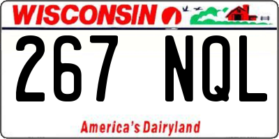 WI license plate 267NQL