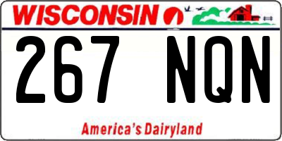 WI license plate 267NQN