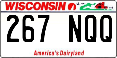 WI license plate 267NQQ