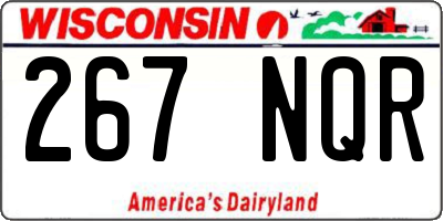 WI license plate 267NQR