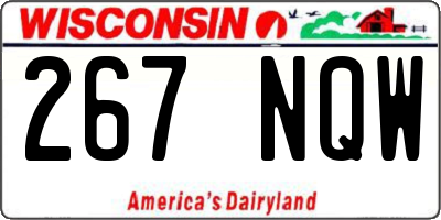 WI license plate 267NQW