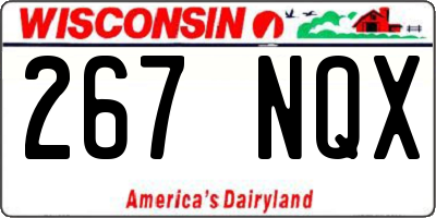 WI license plate 267NQX