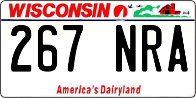 WI license plate 267NRA