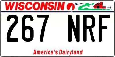 WI license plate 267NRF