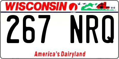 WI license plate 267NRQ