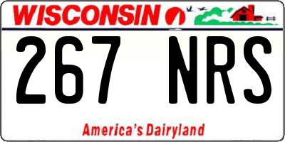 WI license plate 267NRS